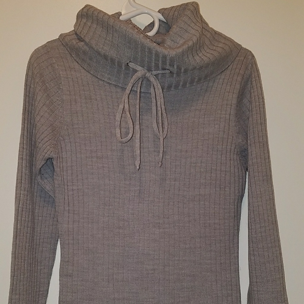 Sweater Dress with tie neck